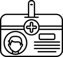 Medical Card Line Icon vector