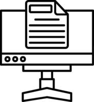 Document Outline Style Icon vector