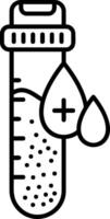 Blood Test Line Icon vector