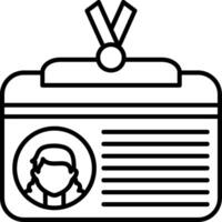 ID Card Line Icon vector