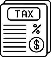 Tax Line Icon vector
