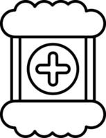 Cotton Wool Line Icon vector