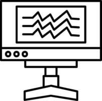 ECG Graph Line Icon vector