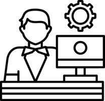 Administrator Line Icon vector