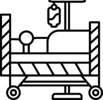 Bed Rest Outline Style Icon vector