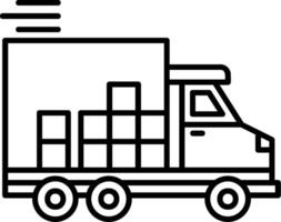 Delivery Truck Line Icon vector