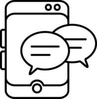 Messaging Line Icon vector