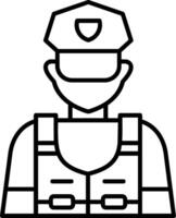 Guard Line Icon vector