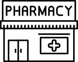 Pharmacy Outline Style Icon vector