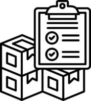 Inventory Line Icon vector