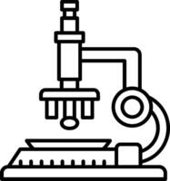 Microscope Line Icon vector
