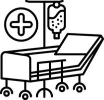 Bed Outline Icon vector