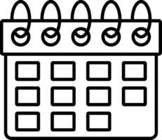 Schedule Line Icon vector
