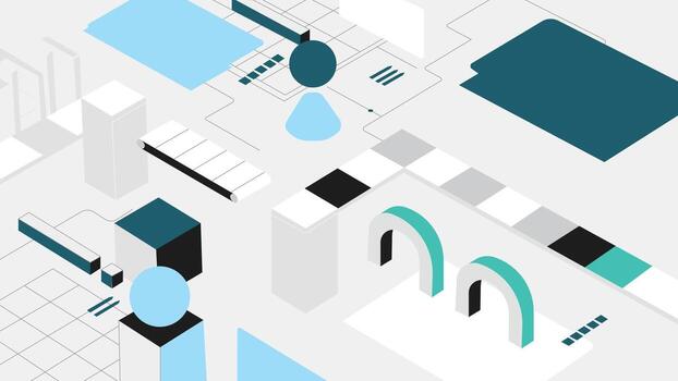 Modern Geometric Abstract Design with Dynamic Shapes vector