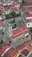 Aerial Vertical View City of Mirandela, Portugal 05 video
