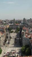 Vertical View Historic City Building in Porto, Portugal video