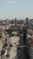 Historic City Building in Porto, Portugal Vertical View video