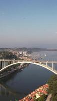 Vertical View Arrabida Bridge Viaduct. Porto, Portugal video