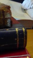 Man Hands Turns Old Book 03 video