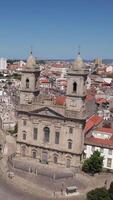 Vertical View Church of Lapa. Porto, Portugal 03 video
