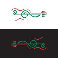 Musical instrument logo design template vector