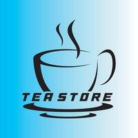 Tea store logo design illustration. vector