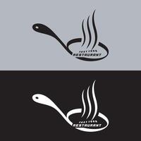 Two logos for a restaurant and a restaurant design icon. vector
