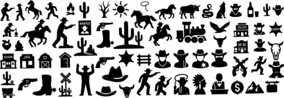 A large collection of silhouettes of various types of people vector