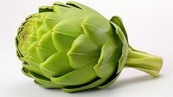 Close-up of a fresh, green artichoke. photo