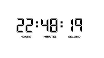 Digital Timer 24 Hour Countdown Animation video