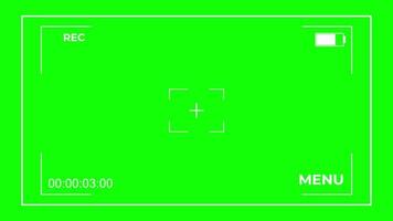 Camera Recording screen, Camera Viewfinder Animation on Green Screen video