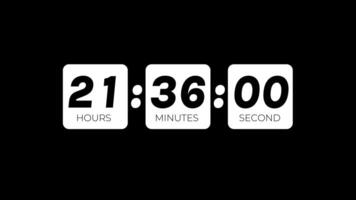 24 Hours Digital Countdown Timer Animation video