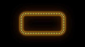 Marquee Light Bulbs Border Frame Animation video