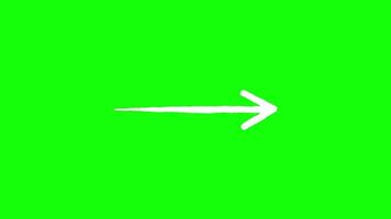 Animated Hand Drawn Arrow Right and Left on Green Screen video