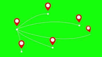 Global Trade Route Map Animation, Geographic Business Connections Map International Trade Route Visual video