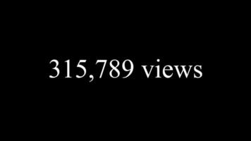 1 Million Views Counter Animation video