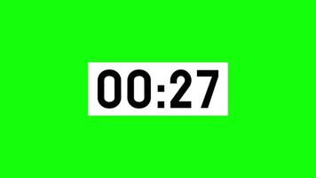 30 Seconds Countdown Timer Animation on Green Screen video