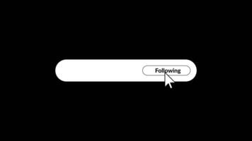 Animated Follow Button Social Media Overlay video