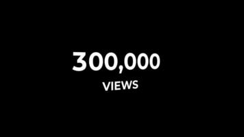 1 Million Views Celebration Animation on Black Background video