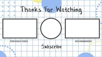 Animated End Screen with Hand Drawn and Subscribe Frame Perfect for Outro video