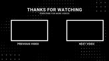 End Screen Thanks For Watching Animation for Content Creators video