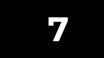 Countdown Timer Animation from 10 to 0 on Black Background video