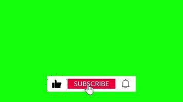 Animated Like Subscribe Bell Notification Button Animation Motion Graphic with Green Screen Background video