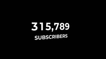 1 Million Subscribers Counter Animation video