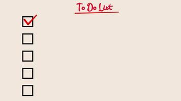 Animated To Do List with Checkmarks, Task Completion Checklist video