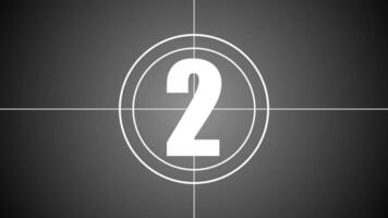 Old Film Countdown Animation from 5 to 0 with Retro Style video