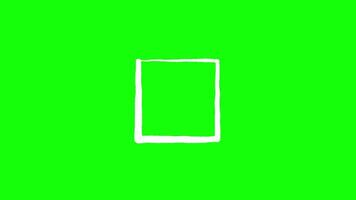 Animated Hand Drawn White Rectangle on Green Screen video