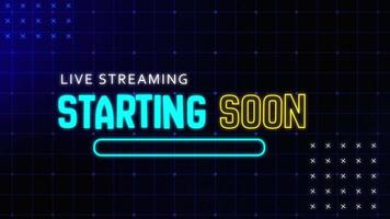 Live Streaming Starting Soon Animation Futuristic Grid Background video