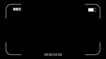 Camera Overlay Interface with Record Indicator and Timecode video