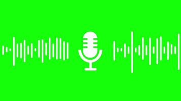 Animated Sound Wave Spectrum with Microphone Audio Recording on Green Screen video